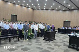 Defendants at the court (Photo: VNA)