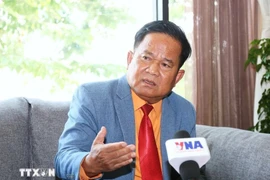 Senior Editor at CNC Television of Royal Group and Senior Advisor to the President of the Club of Cambodian Journalists Khieu Kola (Photo: VNA)