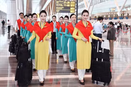 Vietnam Airlines on August 26 officially launches the special programme “Cat canh tu hao Vietnam” (Take off with pride of Vietnam) as part of the 80th National Day anniversary celebrations. (Photo: VNA)
