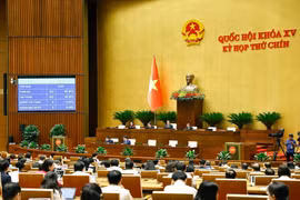 The NA adopts the Resolution on the establishment of the National Election Council. (Photo: VNA)