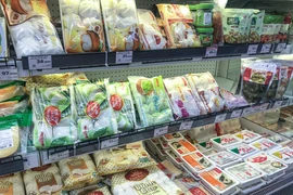 Vegetarian products at a supermarket (Photo: VNA)