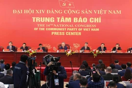 Party General Secretary To Lam on January 23 chairs an international press conference to announce the outcomes of the 14th National Congress of the Communist Party of Vietnam (Photo: VNA)