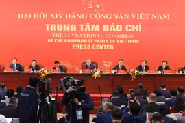 Party General Secretary To Lam on January 23 chairs an international press conference to announce the outcomes of the 14th National Congress of the Communist Party of Vietnam (Photo: VNA)