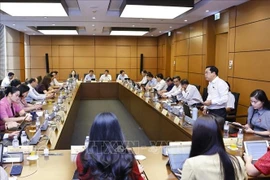 At a group discussion within the 10th session of the 15th National Assembly (Photo: VNA)