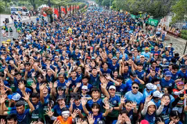 Runners at the BaDen Mountain International Marathon 2025 in Tay Ninh (Photo: VNA)