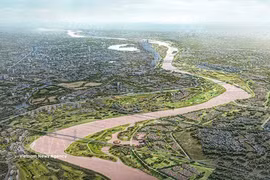 Perspective rendering of Red River Landscape Boulevard (Photo: VNA)