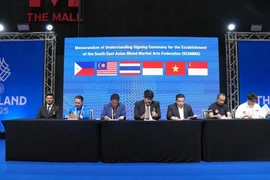 The meeting among founding members of the Southeast Asia Mixed Martial Arts Association in Thailand on December 11. (Photo: Sports Authority of Vietnam)