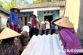 Repairing a house in Hai Duong province (Photo: Hai Duong Newspaper)