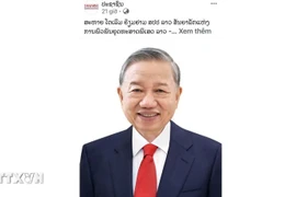 Pasaxon's article about General Secretary of the Communist Party of Vietnam To Lam’s state visit to Laos. (Photo: VNA)
