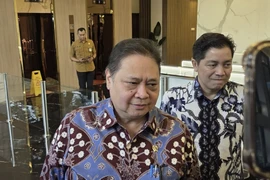 Coordinating Minister for Economic Affairs Airlangga Hartarto (left) in Jakarta on March 2, 2026. (Photo: ANTARA/Bayu Saputra/rst) 