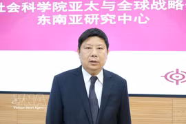 Professor Xu Liping, Director of the Centre for Southeast Asian Studies at the National Institute of International Strategy under the Chinese Academy of Social Science (CASS), speaks to the Vietnam News Agency's resident correspondent in Beijing. (Photo: VNA)
