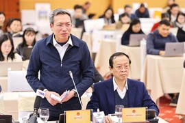Major General Nguyen Quoc Toan (standing), Chief of the MPS Office and its spokesperson, speaks at the press conference (Photo: VNA)