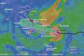 Typhoon Kalmaegi's path as of 6:00 am on November 5, 2025 (Photo: VNA) 