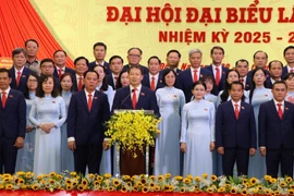 Secretary of the provincial Party Committee Vu Hong Van speaks at the event. (Photo: VNA)