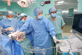 The transplant team at the Hue Central Hospital in action (Photo: VNA)