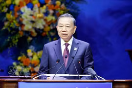 Party General Secretary and State President To Lam addresses the opening session of the 13th Ho Chi Minh Communist Youth Union National Congress for the 2026–2031 term in Hanoi on June 25 (Photo: VNA)