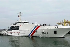 The vessel BRP Gabriela Silang of the Philippine Coast Guard docks at Tien Sa port. (Photo: VNA)
