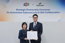 At the signing ceremony of the memorandum of understanding between FPT Corporation and FESCARO take place in the Republic of Korea. (Photo: FPT Corporation)