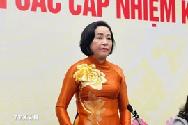 NA Vice Chairwoman Nguyen Thi Thanh speaks a press briefing about the progress of the 16th National Assembly (NA) and People’s Councils at all levels for the 2026–2031 tenure. (Photo: VNA)