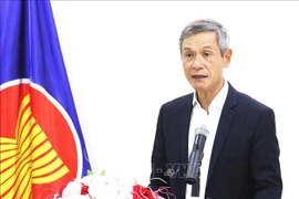 Vietnamese Ambassador to Cambodia Nguyen Minh Vu speaks at the event (Photo: VNA)