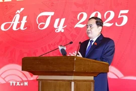 National Assembly Chairman Tran Thanh Man speaks at the event (Photo: VNA)