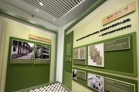 Thanh Nien Newspaper and artifacts marking its inception on display the historic site of the Headquarters of the Vietnam Revolutionary Youth League in Guangzhou (China). (Photo: VNA)