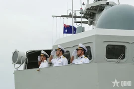 Ship 016 – Quang Trung docks at Coonawarra Naval Base, Australia. (Photo: qdnd.vn)