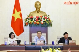 NA Chairman Tran Thanh Man speaks at the meeting. (Photo: VNA)