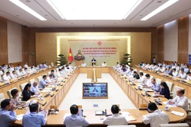 The teleconference between the Government and localities held on July 16 discusses measures for Vietnam to reach 2025 growth target. (Photo: VNA)