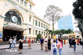 The Central Post Office of Ho Chi Minh City remains a popular attraction for both domestic and international tourists. (Photo: VNA)