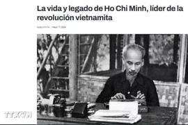 The screenshot of Argentina’s Reporte Asia featuring an article praising President Ho Chi Minh on the occasion of his birth anniversary.