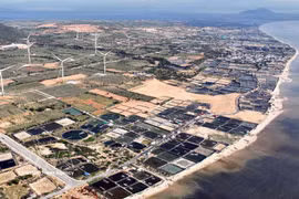 An overview of the site for the Ninh Thuan 1 nuclear power plant in Phuoc Dinh commune in Khanh Hoa province. (Photo: VNA)