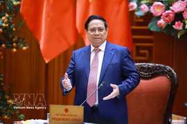 Prime Minister Pham Minh Chinh speaks at the meeting of permanent Government members in Hanoi on March 16. (Photo: VNA)
