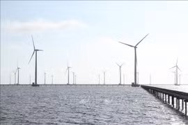 An offshore wind power plant in the Mekong Delta (Photo: VNA)