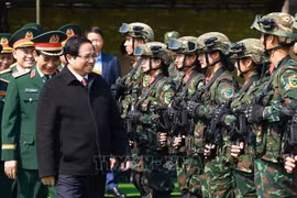 PM Pham Minh Chinh visits Brigade K3 (Photo: VNA)