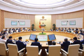 The eighth meeting of the Government's Steering Committee for reviewing the implementation of the 12th Party Central Committee’s Resolution No. 18-NQ/TW in Hanoi on January 6 (Photo: VNA)