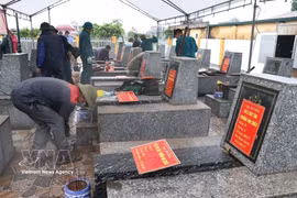 The remains of 18 unidentified fallen soldiers buried at Duy Tan Martyrs' Cemetery in Hai Phong will be exhumed for DNA sample collection, beginning on July 28, 2026. (Photo: VNA)
