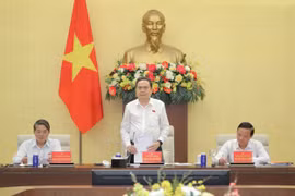 National Assembly (NA) Chairman Tran Thanh Man speaks at the meeting. (Photo: daibieunhandan.vn)
