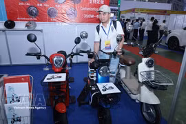 At an electrical vehicle fair in Hanoi in June 2026. (Photo: VNA)