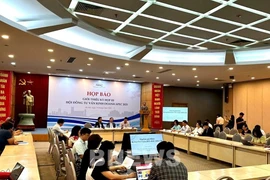 The press briefing held by ABAC Vietnam and the Hai Phong People's Committee in Hanoi on June 19 (Photo: VNA)