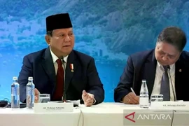 A screenshot of President Prabowo Subianto (left) at the Indonesia-Brazil business forum in Rio de Janeiro, Brazil, on November 17. (Photo: ANTARA)