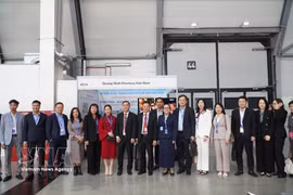 The Quang Ninh delegation participates in the 16th INNOPROM International Industrial Exhibition, held in Yekaterinburg city, Russia, from July 6 to 8. (Photo: VNA)