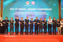 Delegates at the opening ceremony of the 13th ASEAN-OSHNET Conference in Da Nang on July 7 (Photo: VNA)
