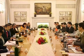 Nguyen Manh Cuong, Deputy Minister of Foreign Affairs of Vietnam, and his Indian counterpart Periasamy Kumaran co-chair the 13th Political Consultation and the 10th Strategic Dialogue between the two countries in New Delhi on June 25, 2025. (Photo: baoquocte.vn)
