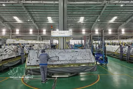 An automobile assembly line of the THACO Truong Hai Group in Da Nang. (Photo: VNA)