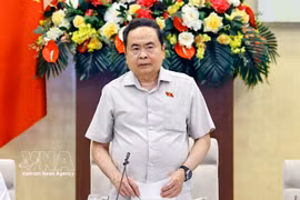 National Assembly Chairman Tran Thanh Man addresses the working session (Photo: VNA)