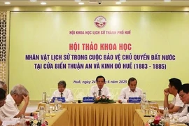The workshop is held by the Hue Association of Historical Science on June 24. (Photo: VNA) 
