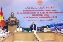 Prime Minister Pham Minh Chinh chairs the 19th meeting of the State Steering Committee for National Key Transport Projects on July 31. (Photo: VNA)