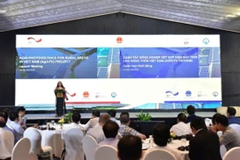 Dr Michaela Baur, Country Director at GIZ Vietnam, delivers a speech at the event. (Photo: VNA)