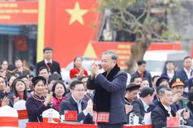 Party General Secretary To Lam at the meeting with representatives of ethnic communities in Cao Bang on January 28 (Photo: VNA)